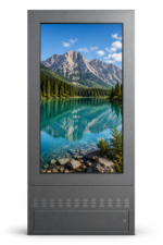 86 Inch Outdoor Double Sided Kiosk(Tiger Metallic Grey Color)